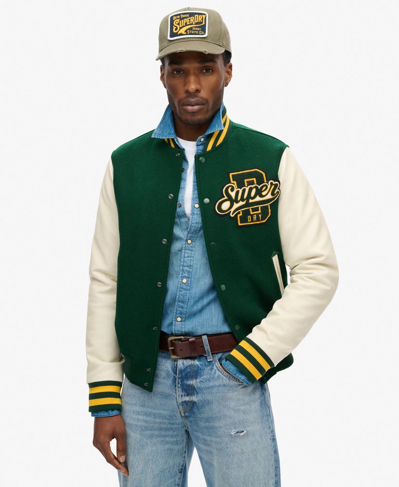 Varsity Wool Bomber Jacket